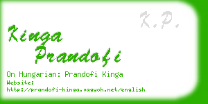 kinga prandofi business card